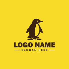 penguin logo and icon clean flat modern minimalist business and luxury brand logo design editable vector