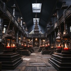 Fototapeta premium A Beautiful Wallpaper of Hindu Temple