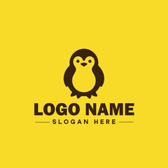 penguin logo and icon clean flat modern minimalist business and luxury brand logo design editable vector