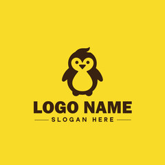 penguin logo and icon clean flat modern minimalist business and luxury brand logo design editable vector
