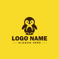penguin logo and icon clean flat modern minimalist business and luxury brand logo design editable vector