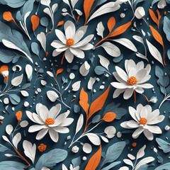colorful pattern with floral - Thin outline art of a cute color vector