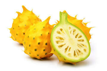 Kiwano fruit, isolated white background