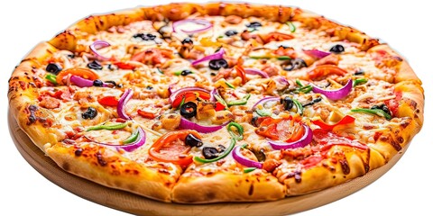 Very tasty and hot spicy pizza, fast food, pleasant time in the company, background, wallpaper.