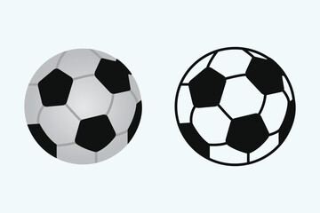 Obraz premium Realistic soccer ball background in realistic style vector illustration