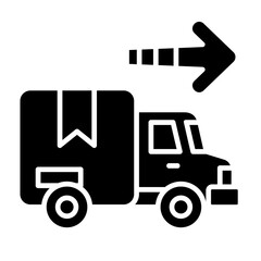 Shipping glyph icon illustration vector graphic