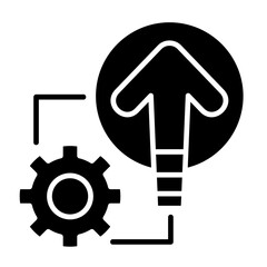 Enhance glyph icon illustration vector graphic