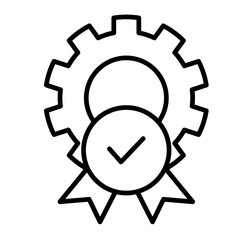 Quality line icon illustration vector graphic