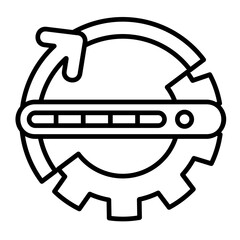 Upgrade line icon illustration vector graphic