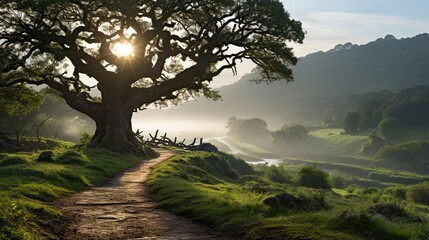 landscape with trees