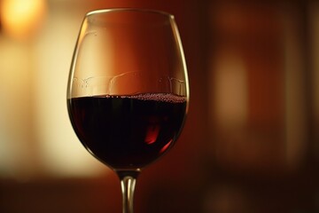 Red Wine Glass on Table