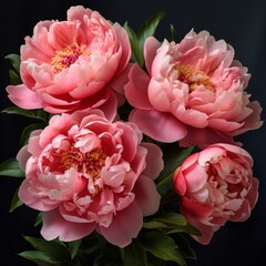 Obraz premium Very nice peony flowers image Generative AI
