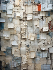 Wall background from torn papers