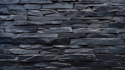 black stone texture pattern, abstract black stone pattern brick wall background. Black stone wall
