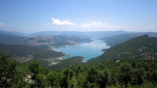 Altinkaya Dam Lake in the Vezirkopru District is the center of attention of local and foreign tourists, Samsun, Turkey