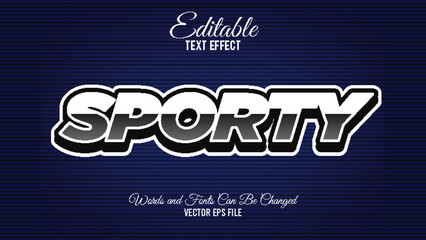 Sporty editable text effect