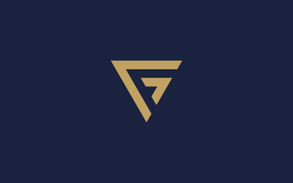letter gf triangle logo icon design vector design template inspiration