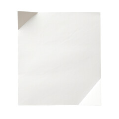 Blank White Paper Sheet with Shadow on Transparent Background