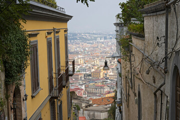 Naples, Italy, panoramic view from the Spanish Quarter.
