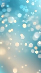 Abstract light blue blurred background for presentation with beautiful round bokeh
