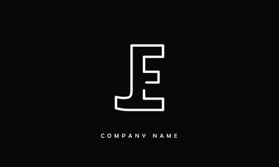 JE, EJ, J, E Abstract Letters Logo Monogram