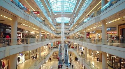 Interior of a shopping mall