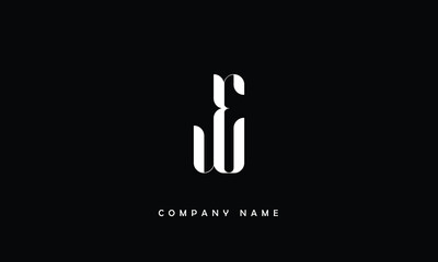 JE, EJ, J, E Abstract Letters Logo Monogram