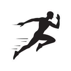 Athletic Aura: Sportsman Silhouettes Surrounded by an Aura of Athletic Excellence and Determination - Sportsman Illustration - Athlete Vector
