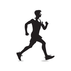 Momentum Symphony: Sportsman Silhouette Collection Creating a Symphony of Momentum in Athletic Movements - Sports Silhouette - Sportsman Vector
