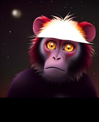 monkey, animal, illustration, cute, design, art
