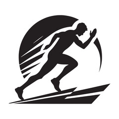 Dynamic Verve: Sportsman Silhouette Set Exhibiting the Dynamic Verve of Athletes Engaged in Sports - Sports Silhouette - Sportsman Vector
