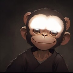 art, illustration, fashion, cartoon, monkey