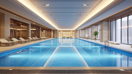 Interior of a swimming pool