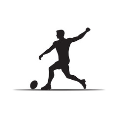 Momentum Symphony: Sportsman Silhouette Collection Creating a Symphony of Momentum in Athletic Movements - Sports Silhouette - Sportsman Vector
