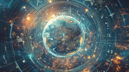 Global Nexus: Futuristic Hub of Interconnected Advancement