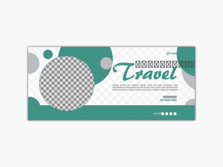 travel social media design Facebook cover template web banner template