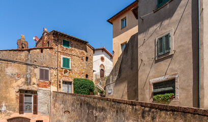 Fototapeta na wymiar Scenic sight in the village of Castagneto Carducci, in the Province of Livorno, Tuscany, Italy.