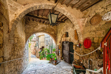 Fototapeta na wymiar Cetona, a beautiful tuscan village in the Province of Siena. Tuscany, Italy.