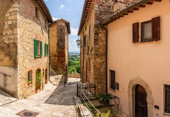Poster Cetona, a beautiful tuscan village in the Province of Siena. Tuscany, Italy. © e55evu