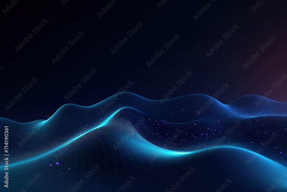 Poster cyberspace and data themes in abstract design.