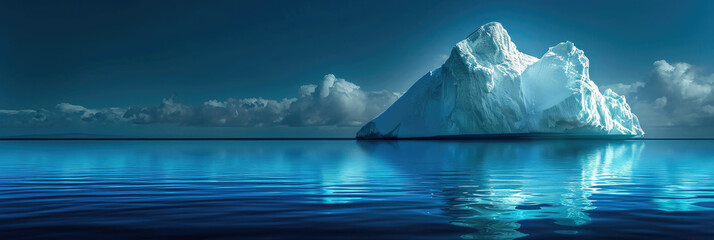 Massive Iceberg Afloat in Vast Ocean Waters