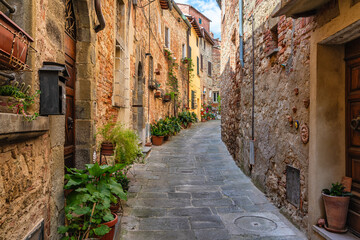 Lucignano, wonderful village in the Province of Arezzo. Tuscany, Italy.