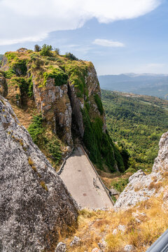 Panoramic view from the village of Pescopennataro, in the Province of Isernia, Molise, Italy.