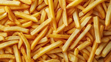Crispy golden french fries in perfect close-up, the ultimate fast food temptation for culinary and commercial use.jpeg