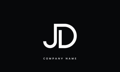JD, DJ, J, D Abstract Letters Logo Monogram