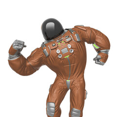 astronaut cartoon got some muscles