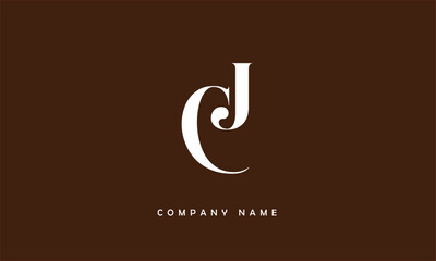 JC, CJ, J, C Abstract Letters Logo Monogram