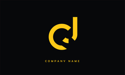 JC, CJ, J, C Abstract Letters Logo Monogram