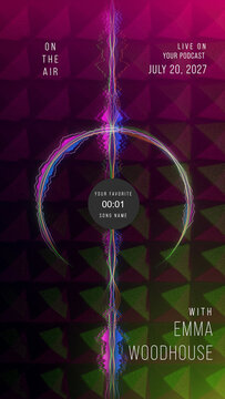 Music Visualizer with Time Counter for Favorite Song