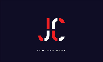 JC, CJ, J, C Abstract Letters Logo Monogram